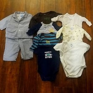 Full sleeve, half sleeve, side button onesies